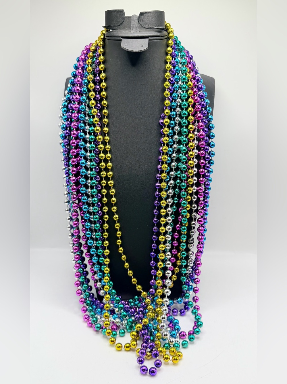 Party Beads! Necklaces; 10 strand lot, Mixed Bright Colors